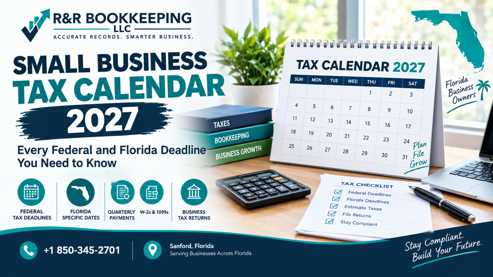 Small Business Tax Calendar 2027: Every Federal and Florida Deadline You Need to Know