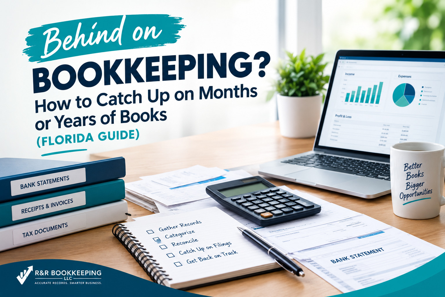 Behind on Bookkeeping? How to Catch Up on Months or Years of Books (Florida Guide)