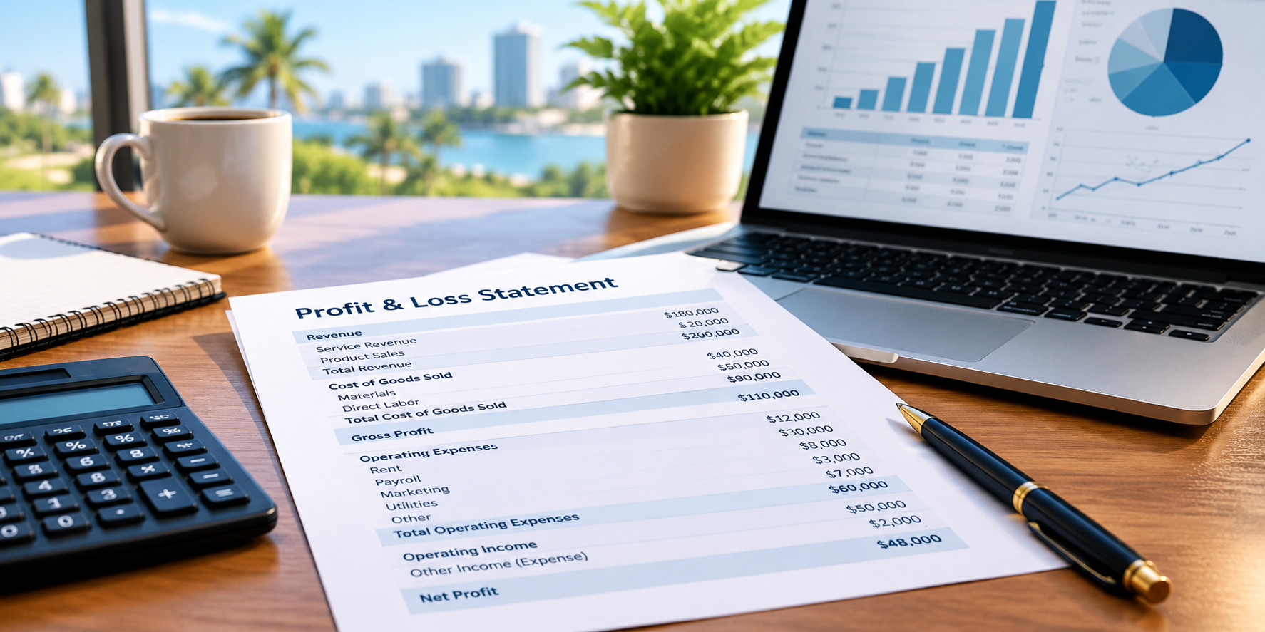 how to read a profit and loss statement example for small business owners
